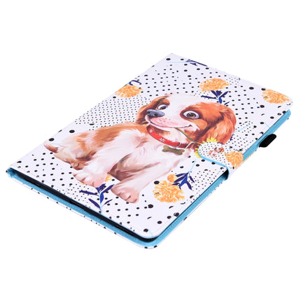 For Samsung Galaxy Tab S5e 10.5 SM-T720 / SM-T725 Animal Pattern Horizontal Flip Leather Case with Holder & Card Slots & Photo Frame(Little Flower Dog)-garmade.com