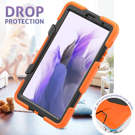 For Samsung Galaxy A7 Lite 8.7 2021 T220 / T225 Shockproof Colorful Silicon + PC Protective Case with Holder & Pen Slot(Orange)-garmade.com