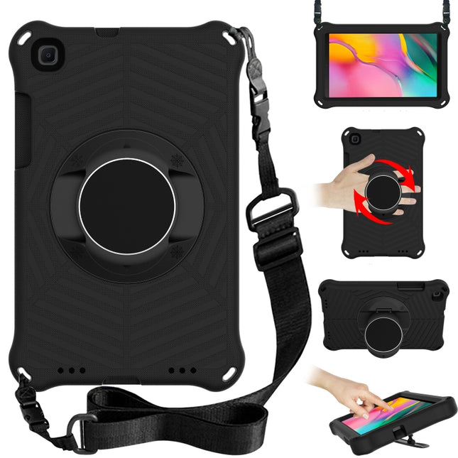For Samsung Galaxy Tab A 8.0 2019 SM-T290 / SM-T295 Spider King EVA Protective Case with Adjustable Shoulder Strap & Holder(Black)-garmade.com