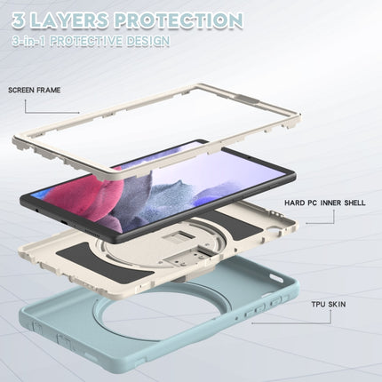 For Samsung Galaxy A7 Lite T220 / T225 360 Degree Rotation PC + TPU Protective Case with Holder & Hand-strap(Ice Blue)-garmade.com