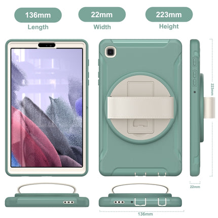 For Samsung Galaxy A7 Lite T220 / T225 360 Degree Rotation PC + TPU Protective Case with Holder & Hand-strap(Jade Green)-garmade.com
