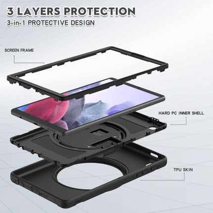 For Samsung Galaxy A7 Lite T220 / T225 360 Degree Rotation PC + TPU Protective Case with Holder & Hand-strap(Black)-garmade.com
