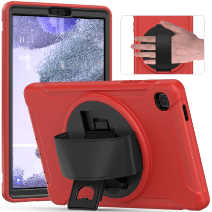 For Samsung Galaxy A7 Lite T220 / T225 360 Degree Rotation PC + TPU Protective Case with Holder & Hand-strap(Red)-garmade.com