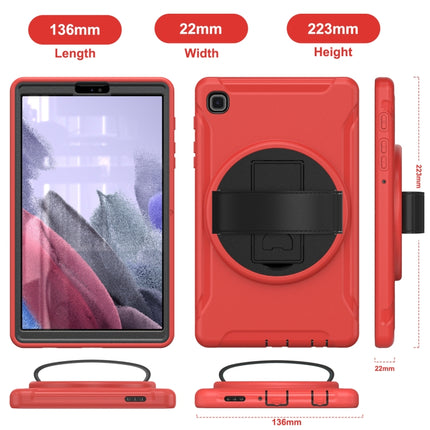 For Samsung Galaxy A7 Lite T220 / T225 360 Degree Rotation PC + TPU Protective Case with Holder & Hand-strap(Red)-garmade.com