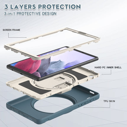 For Samsung Galaxy A7 Lite T220 / T225 360 Degree Rotation PC + TPU Protective Case with Holder & Hand-strap(Cornflower Blue)-garmade.com