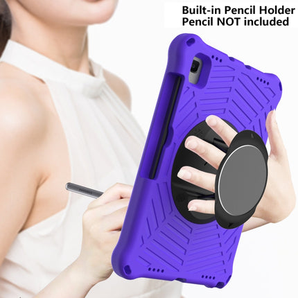 Spider King EVA Protective Case with Adjustable Shoulder Strap & Holder & Pen Slot For Samsung Galaxy Tab S6 Lite SM-P610 / SM-P615(Purple)-garmade.com