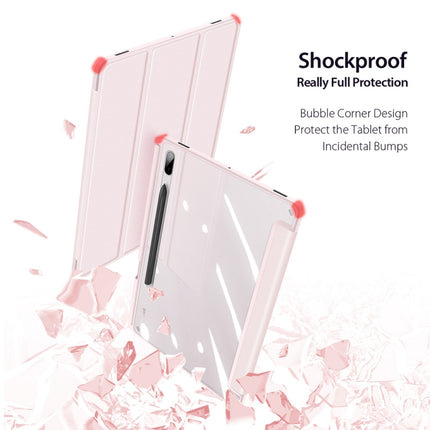 For Samsung Galaxy Tab S8+ / Tab S8 Plus / Tab S7 FE / Tab S7+ DUX DUCIS TOBY Series Antiskid PU Leather + PC + TPU Horizontal Flip Case with Holder & Pen Slot & Sleep / Wake-up Function(Pink)-garmade.com