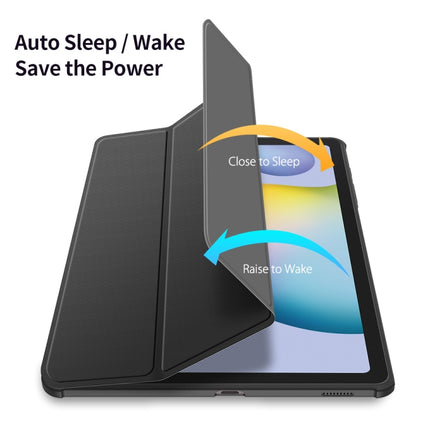 For Samsung Galaxy Tab S6 Lite P610/P615 DUX DUCIS TOBY Series Antiskid PU Leather + PC + TPU Horizontal Flip Case with Holder & Pen Slot & Sleep / Wake-up Function(Black)-garmade.com