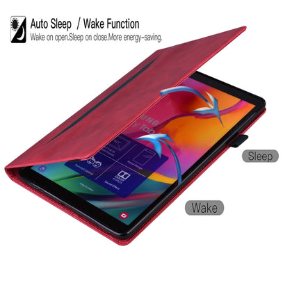 For Samsung Galaxy Tab S8+ / Tab S8 Plus / Tab S7 FE / Tab S7+ SM-T970 / SM-T976B Business Shockproof Horizontal Flip Leather Case with Holder & Card Slots & Photo Frame & Pen Slot & Sleep / Wake-up Function(Red)-garmade.com