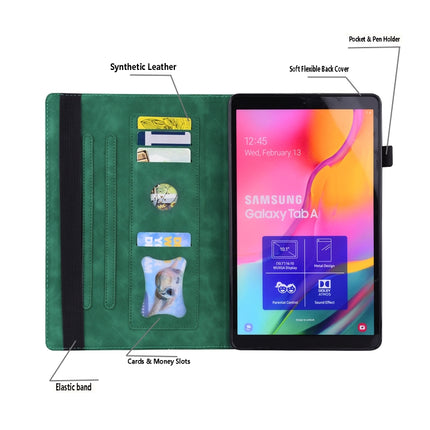 For Samsung Galaxy Tab S8+ / Tab S8 Plus / Tab S7 FE / Tab S7+ SM-T970 / SM-T976B Business Shockproof Horizontal Flip Leather Case with Holder & Card Slots & Photo Frame & Pen Slot & Sleep / Wake-up Function(Green)-garmade.com