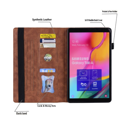 For Samsung Galaxy Tab S8+ / Tab S8 Plus / Tab S7 FE / Tab S7+ SM-T970 / SM-T976B Business Shockproof Horizontal Flip Leather Case with Holder & Card Slots & Photo Frame & Pen Slot & Sleep / Wake-up Function(Brown)-garmade.com