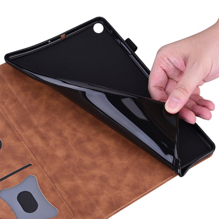 For Samsung Galaxy Tab A7 Lite 8.7 SM-T220 / SM-T225 Business Shockproof Horizontal Flip Leather Case with Holder & Card Slots & Photo Frame & Pen Slot(Brown)-garmade.com