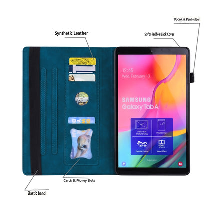 For Samsung Galaxy Tab A7 Lite 8.7 SM-T220 / SM-T225 Business Shockproof Horizontal Flip Leather Case with Holder & Card Slots & Photo Frame & Pen Slot(Blue)-garmade.com