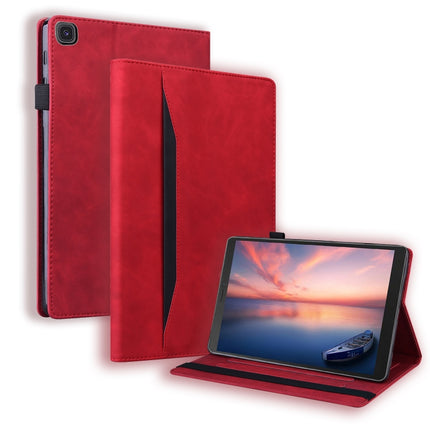 For Samsung Galaxy Tab A 8.0 2019 SM-T290 / SM-T295 Business Shockproof Horizontal Flip Leather Case with Holder & Card Slots & Photo Frame & Pen Slot(Red)-garmade.com