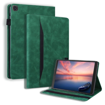 For Samsung Galaxy Tab A 8.0 2019 SM-T290 / SM-T295 Business Shockproof Horizontal Flip Leather Case with Holder & Card Slots & Photo Frame & Pen Slot(Green)-garmade.com