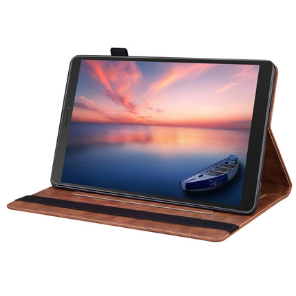 For Samsung Galaxy Tab A 8.0 2019 SM-T290 / SM-T295 Business Shockproof Horizontal Flip Leather Case with Holder & Card Slots & Photo Frame & Pen Slot(Brown)-garmade.com