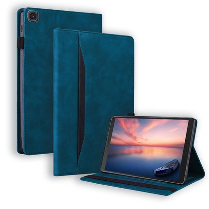For Samsung Galaxy Tab A 8.0 2019 SM-T290 / SM-T295 Business Shockproof Horizontal Flip Leather Case with Holder & Card Slots & Photo Frame & Pen Slot(Blue)-garmade.com