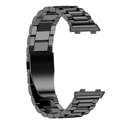 For OPPO Watch 41mm Three-beads Steel Replacement Strap Watchband(Black)-garmade.com