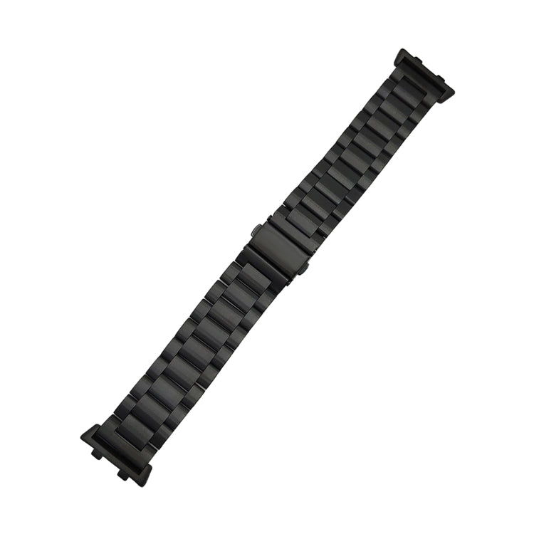 For OPPO Watch 41mm Three-beads Steel Replacement Strap Watchband(Black)-garmade.com
