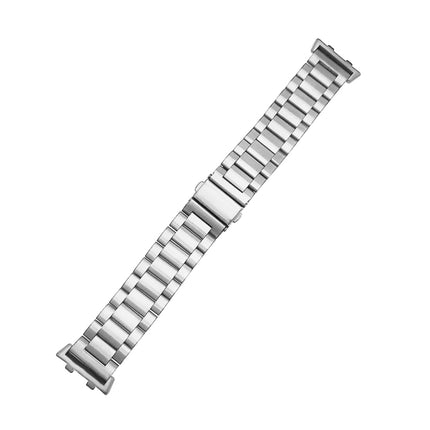 For OPPO Watch 41mm Three-beads Steel Replacement Strap Watchband(Silver Gold)-garmade.com