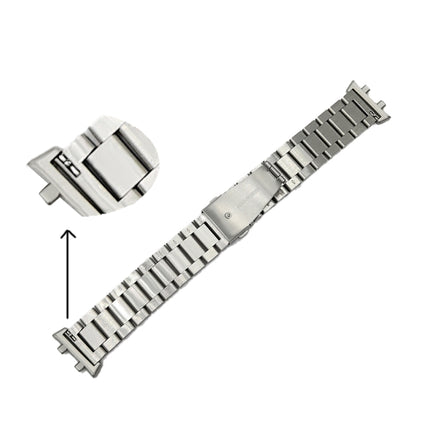 For OPPO Watch 41mm Three-beads Steel Replacement Strap Watchband(Silver Rose Gold)-garmade.com