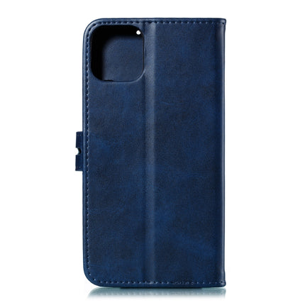 Embossed Happy Cat Pattern Horizontal Flip Leather Case with Holder & Card Slots & Wallet For iPhone 13 mini(Blue)-garmade.com