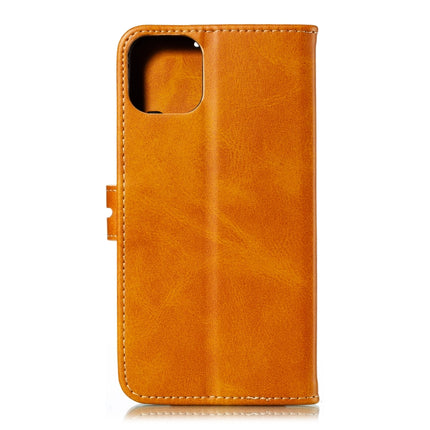 Embossed Happy Cat Pattern Horizontal Flip Leather Case with Holder & Card Slots & Wallet For iPhone 13 mini(Yellow)-garmade.com