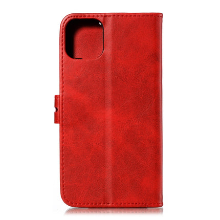 Embossed Happy Cat Pattern Horizontal Flip Leather Case with Holder & Card Slots & Wallet For iPhone 13 mini(Red)-garmade.com