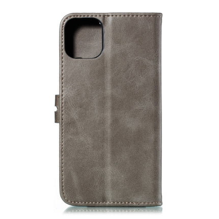 Embossed Happy Cat Pattern Horizontal Flip Leather Case with Holder & Card Slots & Wallet For iPhone 13(Grey)-garmade.com