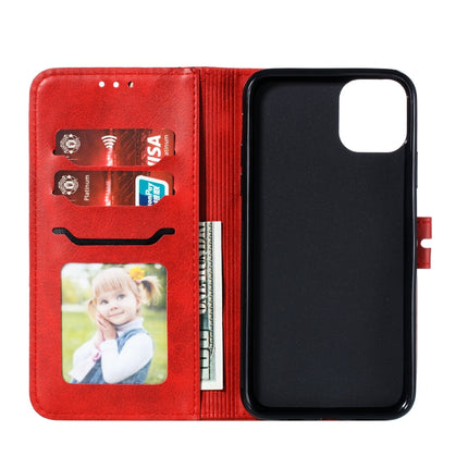 Embossed Happy Cat Pattern Horizontal Flip Leather Case with Holder & Card Slots & Wallet For iPhone 13(Red)-garmade.com