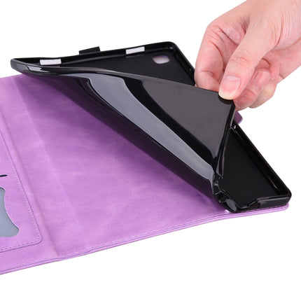 For Samsung Galaxy Tab A7 Lite T220 T225 Love Butterfly Pattern Horizontal Flip Leather Case with Holder(Purple)-garmade.com