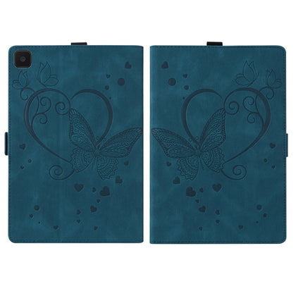 For Samsung Galaxy Tab A7 Lite T220 T225 Love Butterfly Pattern Horizontal Flip Leather Case with Holder(Blue)-garmade.com