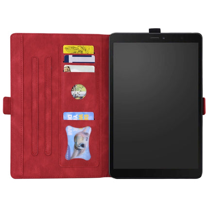 For Samsung Galaxy Tab A 8.0 (2019) SM-T290 SM-T295 Love Butterfly Pattern Horizontal Flip Leather Case with Holder(Red)-garmade.com