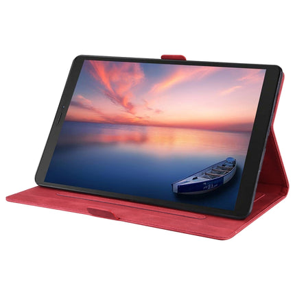 For Samsung Galaxy Tab A 8.0 (2019) SM-T290 SM-T295 Love Butterfly Pattern Horizontal Flip Leather Case with Holder(Red)-garmade.com