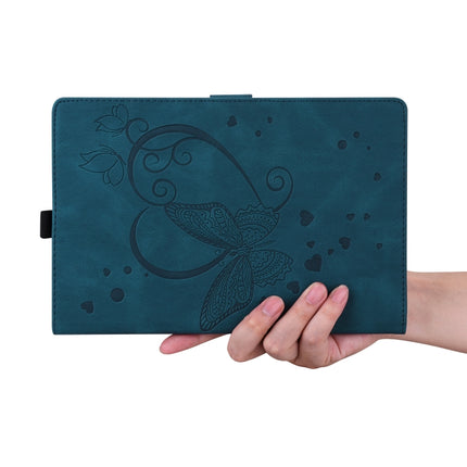 For Samsung Galaxy Tab A 8.0 (2019) SM-T290 SM-T295 Love Butterfly Pattern Horizontal Flip Leather Case with Holder(Blue)-garmade.com