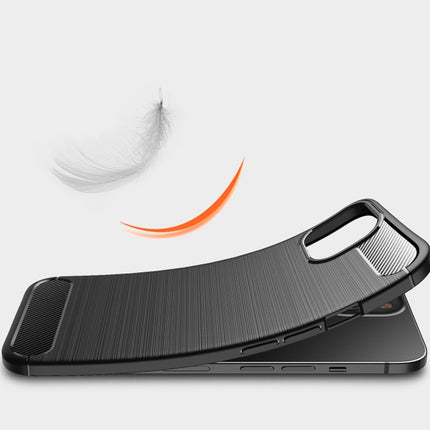 Brushed Texture Carbon Fiber TPU Case For iPhone 13 mini(Blue)-garmade.com