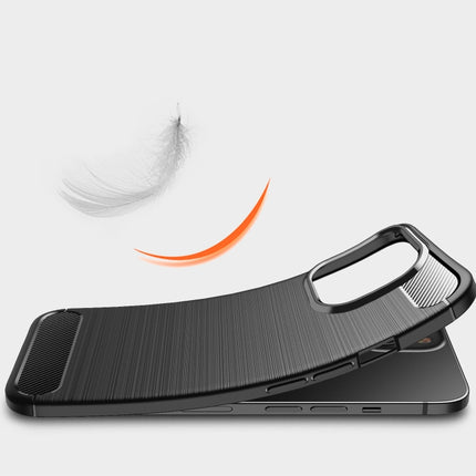 Brushed Texture Carbon Fiber TPU Case For iPhone 13 Pro(Black)-garmade.com