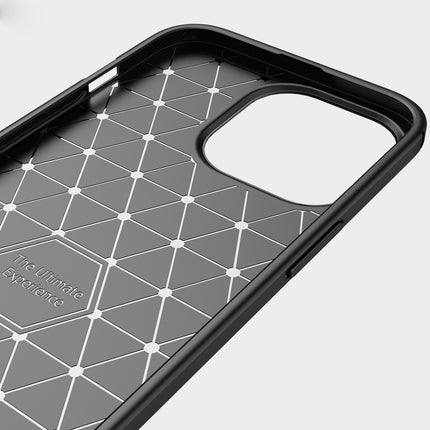 Brushed Texture Carbon Fiber TPU Case For iPhone 13 Pro(Black)-garmade.com