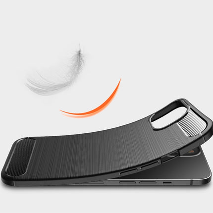 Brushed Texture Carbon Fiber TPU Case For iPhone 13(Black)-garmade.com