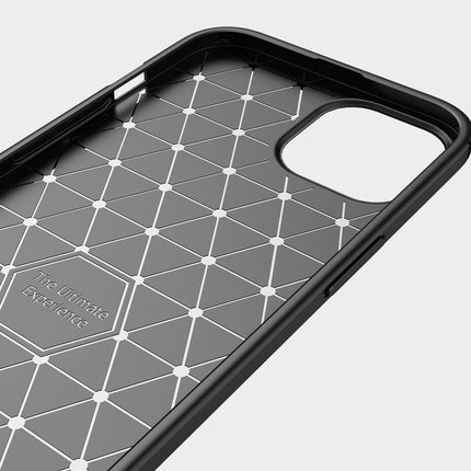 Brushed Texture Carbon Fiber TPU Case For iPhone 13(Black)-garmade.com