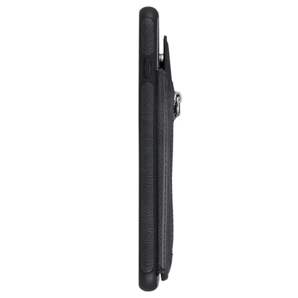 For iPhone 6 Plus Solid Color Double Buckle Zipper Shockproof Protective Case(Black)-garmade.com