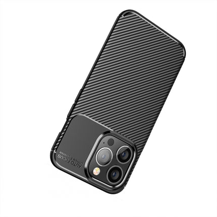 Carbon Fiber Texture Shockproof TPU Case For iPhone 13 Pro(Blue)-garmade.com