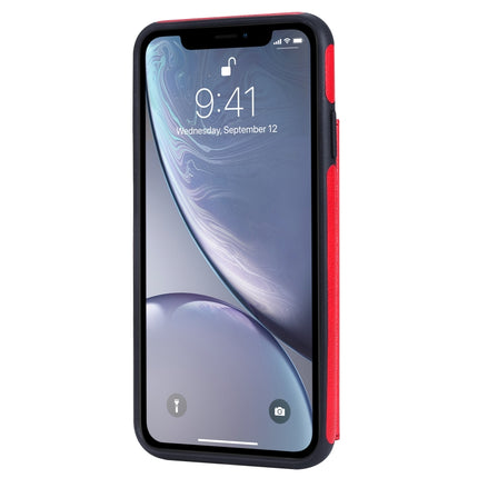 For iPhone XS Max Solid Color Double Buckle Zipper Shockproof Protective Case(Red)-garmade.com