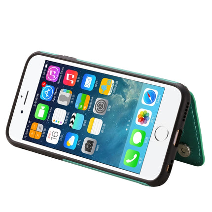For iPhone 6 Cat Bee Embossing Pattern Shockproof Protective Case with Card Slots & Photo Frame(Green)-garmade.com