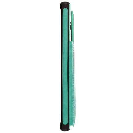 For Galaxy Note 10 Cat Bee Embossing Pattern Shockproof Protective Case with Card Slots & Photo Frame(Green)-garmade.com