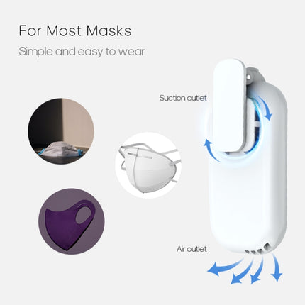 BP245 Mini Portable Electric Mask Air Fan, 2 Speed Adjustment(White)-garmade.com