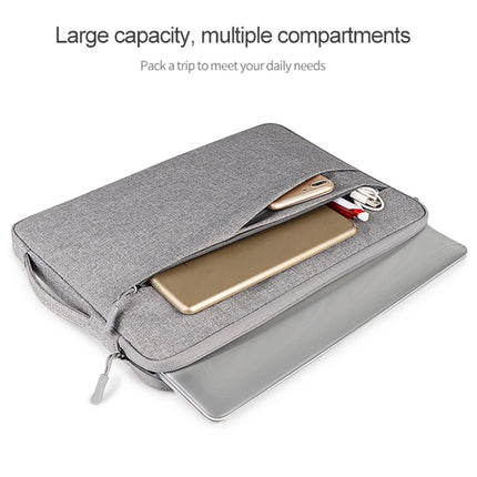 ND01DS Polyester Notebook Laptop Liner Bag with Small Bag, Size:13.3 inch(Deep Space Gray)-garmade.com