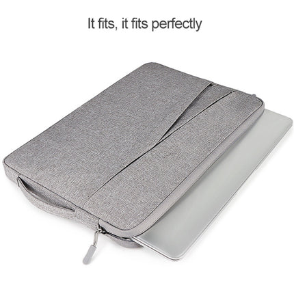 ND01DS Polyester Notebook Laptop Liner Bag with Small Bag, Size:13.3 inch(Deep Space Gray)-garmade.com