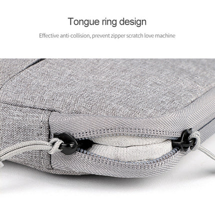 ND01DS Polyester Notebook Laptop Liner Bag with Small Bag, Size:14.1-15.4 inch(Deep Space Gray)-garmade.com