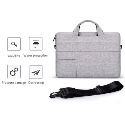 ND05SDJ Oxford Cloth + Nylon Laptop Portable Shoulder Bag, Size:13.3 inch(Hemp Gray)-garmade.com